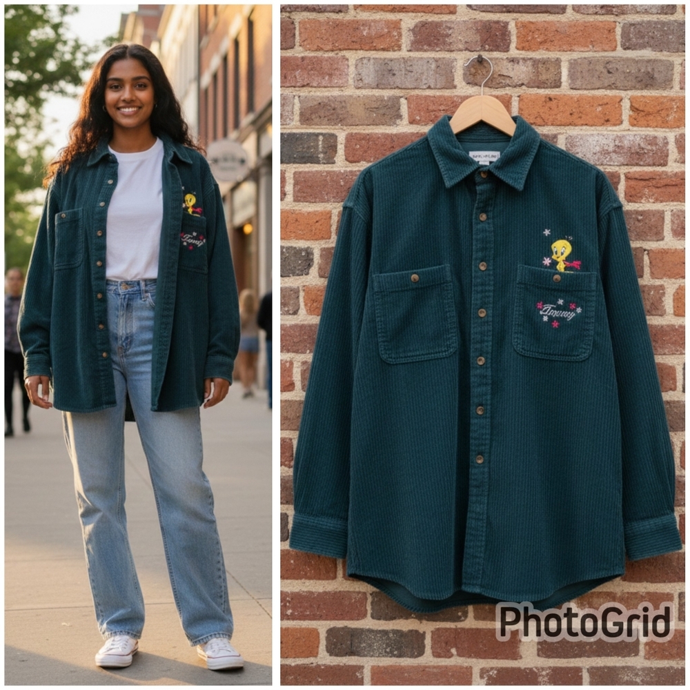 Warner Bros. Teal Corduroy Shirt